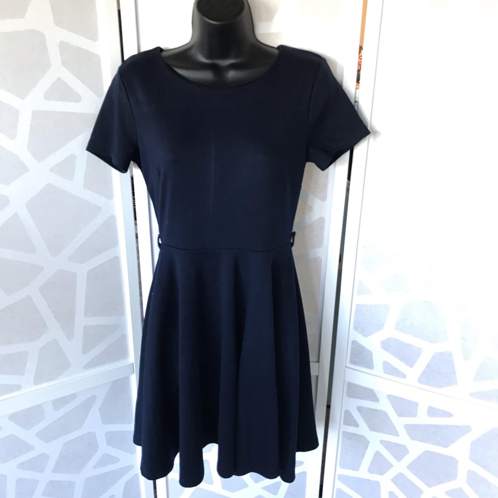 Navy A-line Dress